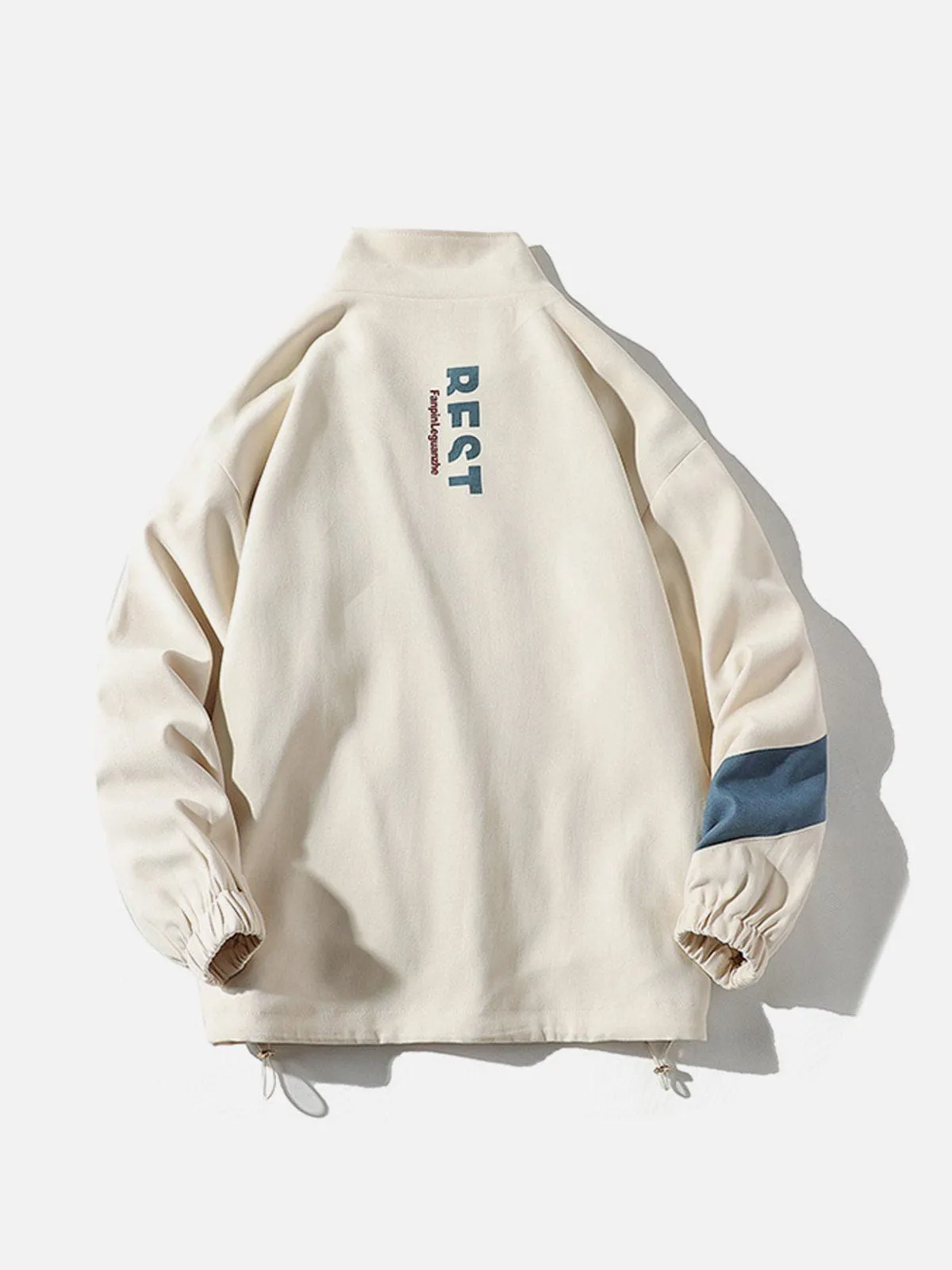 Aelfric Eden Vintage Letter Print Patchwork Jacket sold by Aelfric Eden product image thumbnail 4