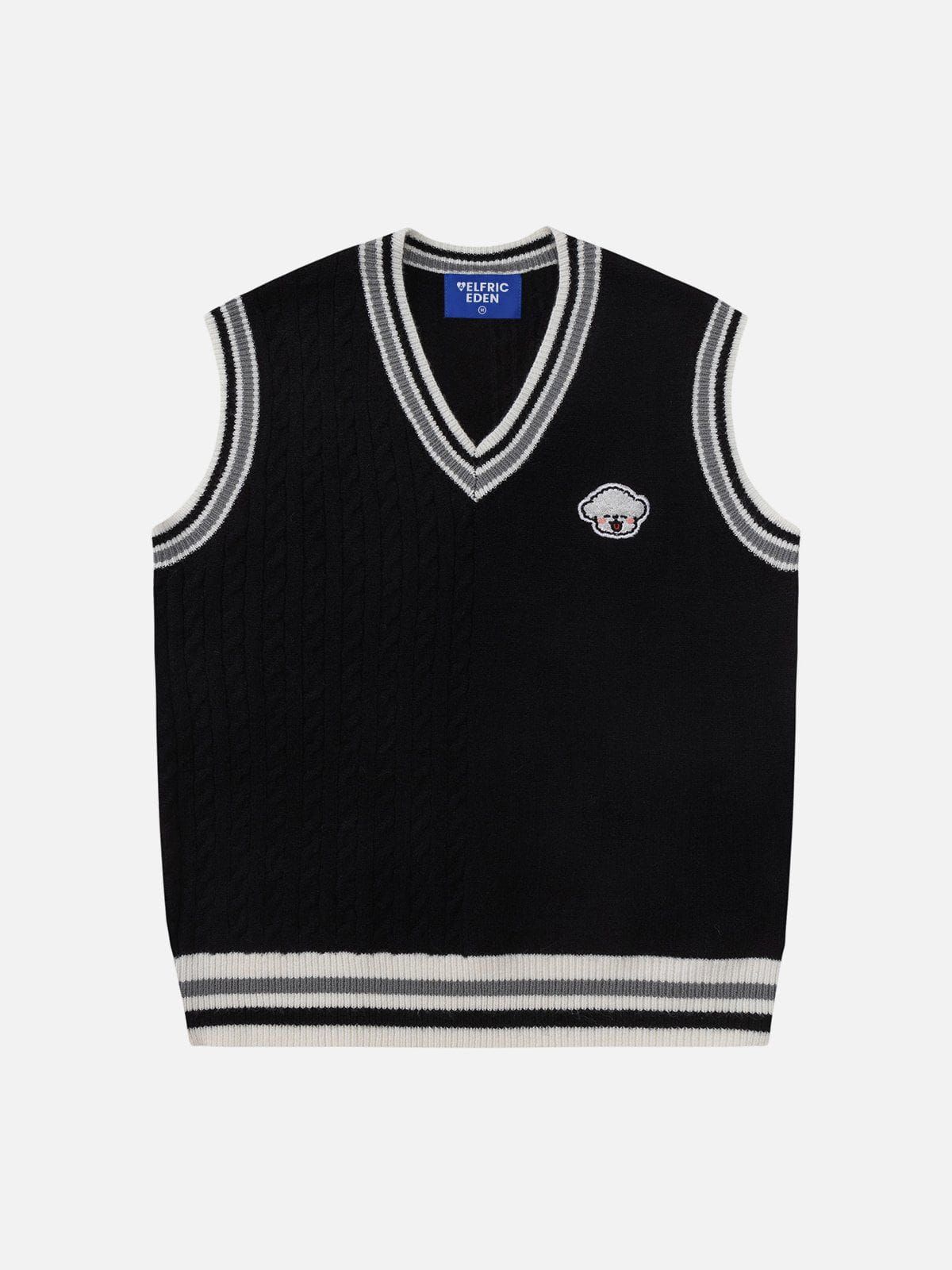 Aelfric Eden Asymmetrical Texture Sweater Vest sold by Aelfric Eden product image thumbnail 2