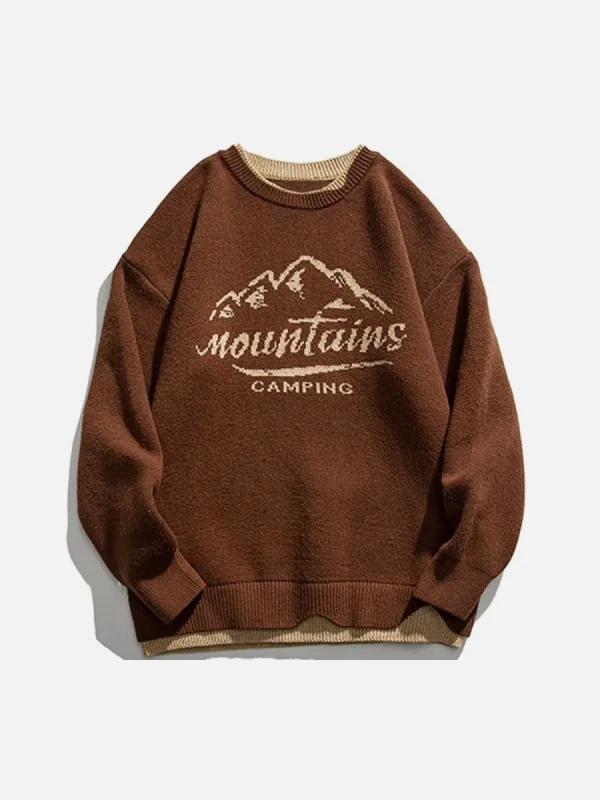 Aelfric Eden Vintage Fake Two Mountains Knit Sweater sold by Aelfric Eden