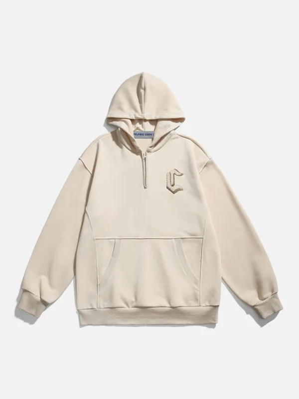 Aelfric Eden Solid Flocking Letter Hoodie sold by Aelfric Eden