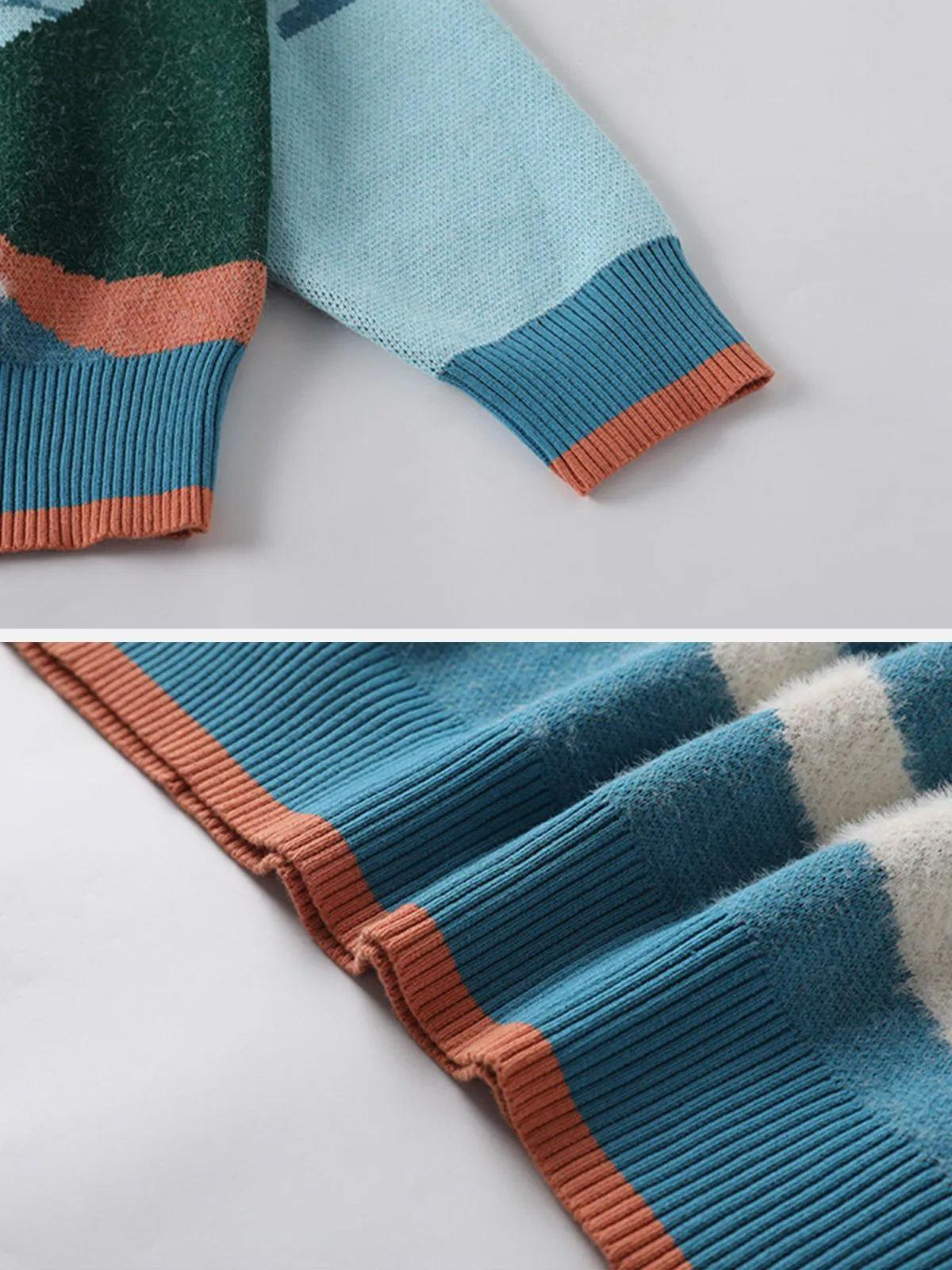 Aelfric Eden Cartoon Patchwork Knit Sweater sold by Aelfric Eden product image thumbnail 4