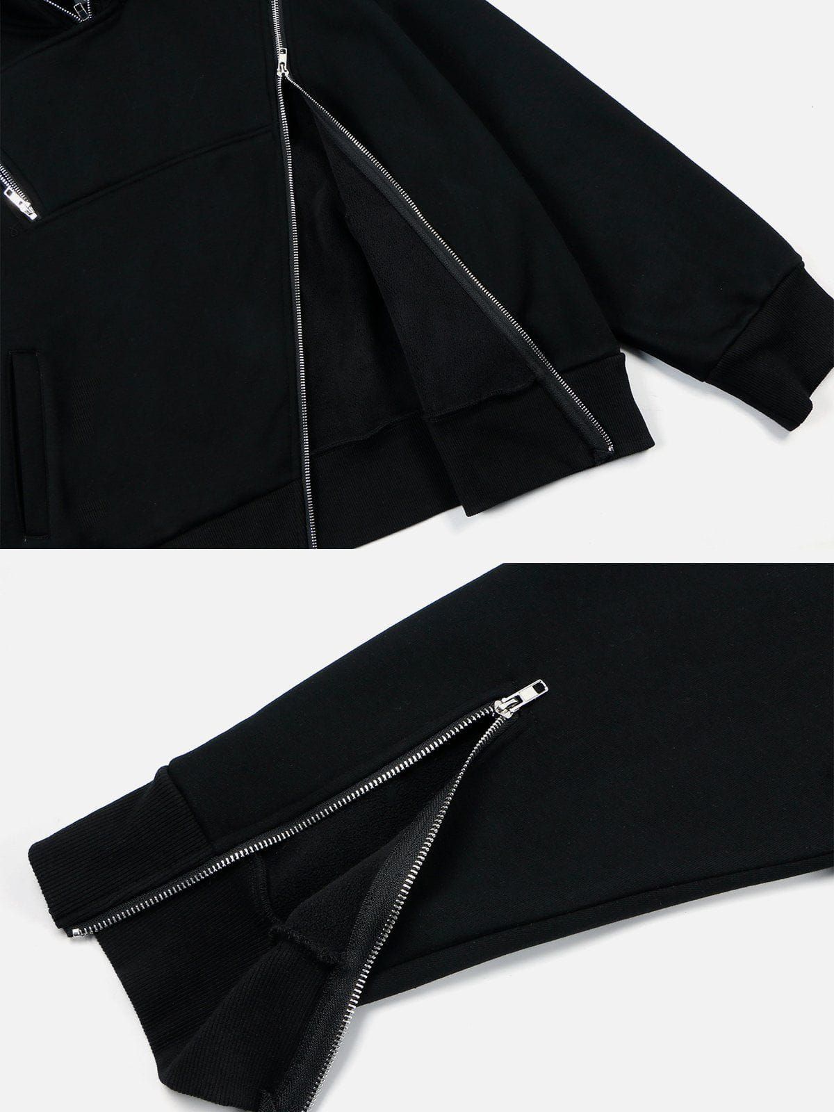 Aelfric Eden Irregular Multi Zip Up Hoodie sold by Aelfric Eden product image thumbnail 4