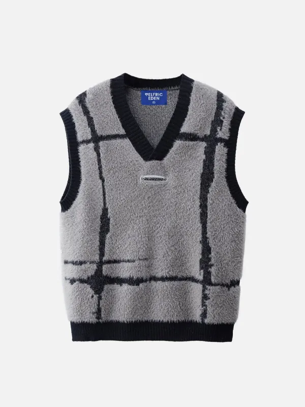 Aelfric Eden Color Blocking Mosaic Striped Sweater Vest sold by Aelfric Eden