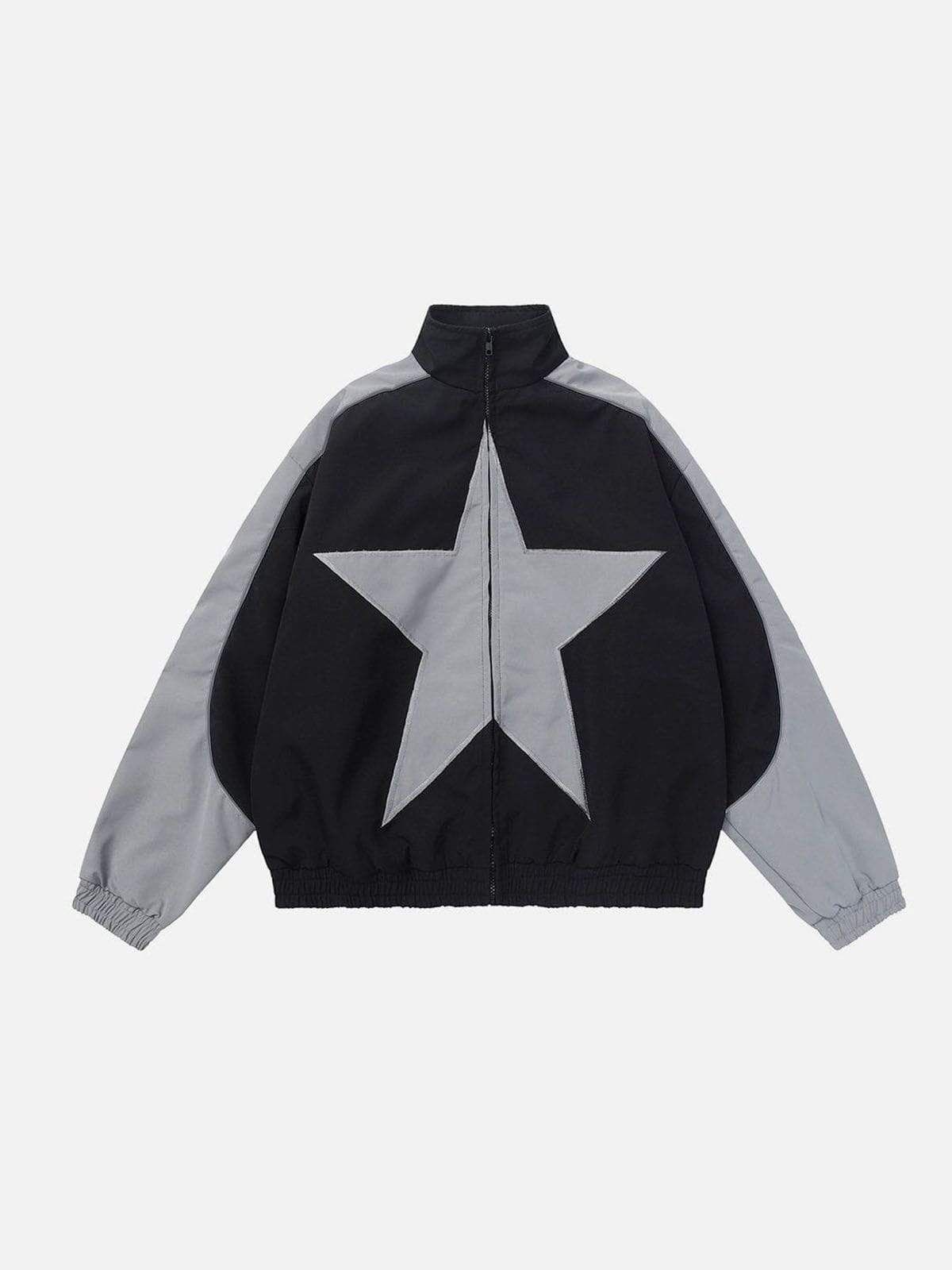Aelfric Eden Reflective Stripe Star Zipper Jacket sold by Aelfric Eden product image thumbnail 2