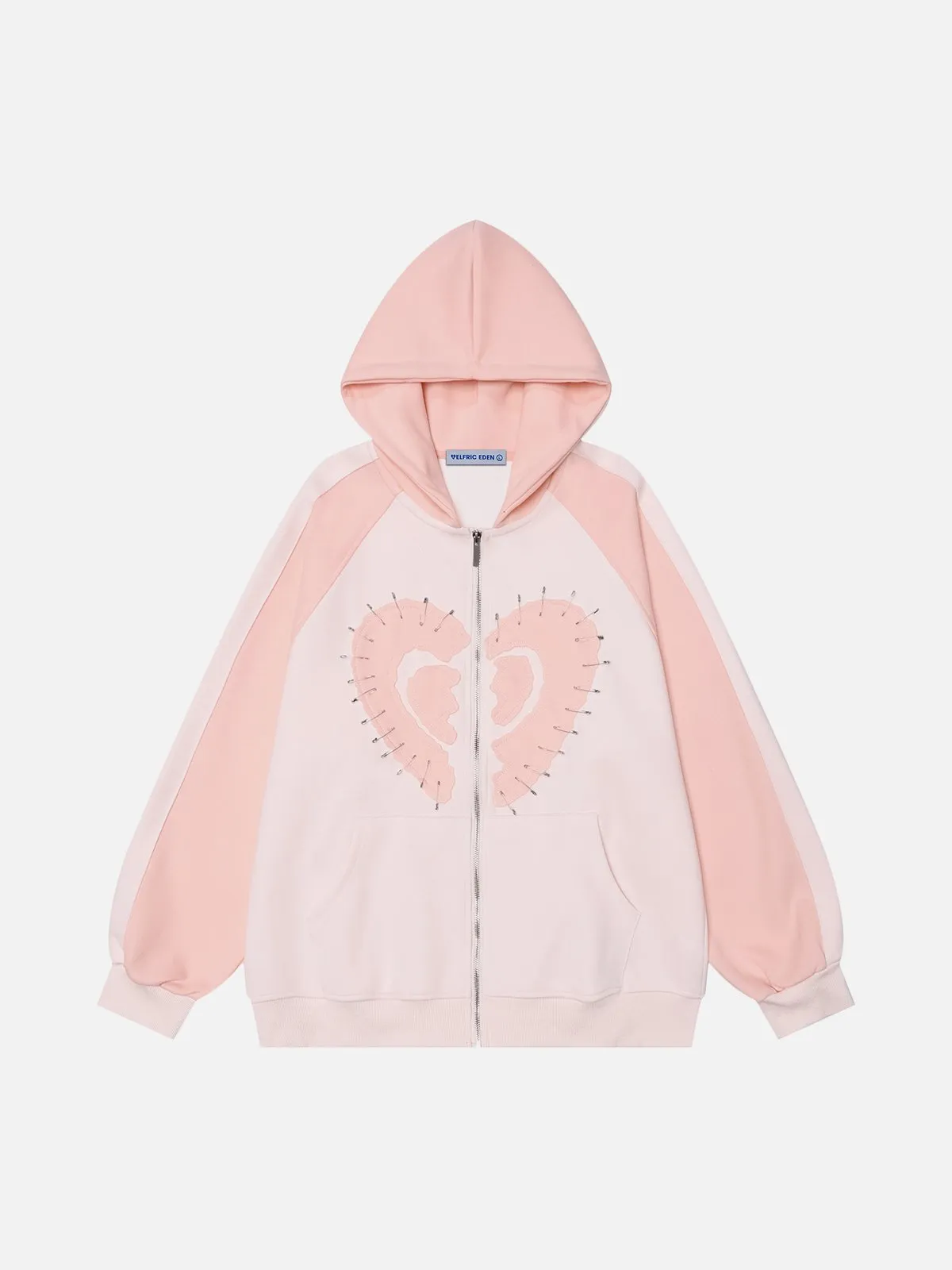 Aelfric Eden Pin Embroidery Heart Zip Up Hoodie sold by Aelfric Eden product image thumbnail 2
