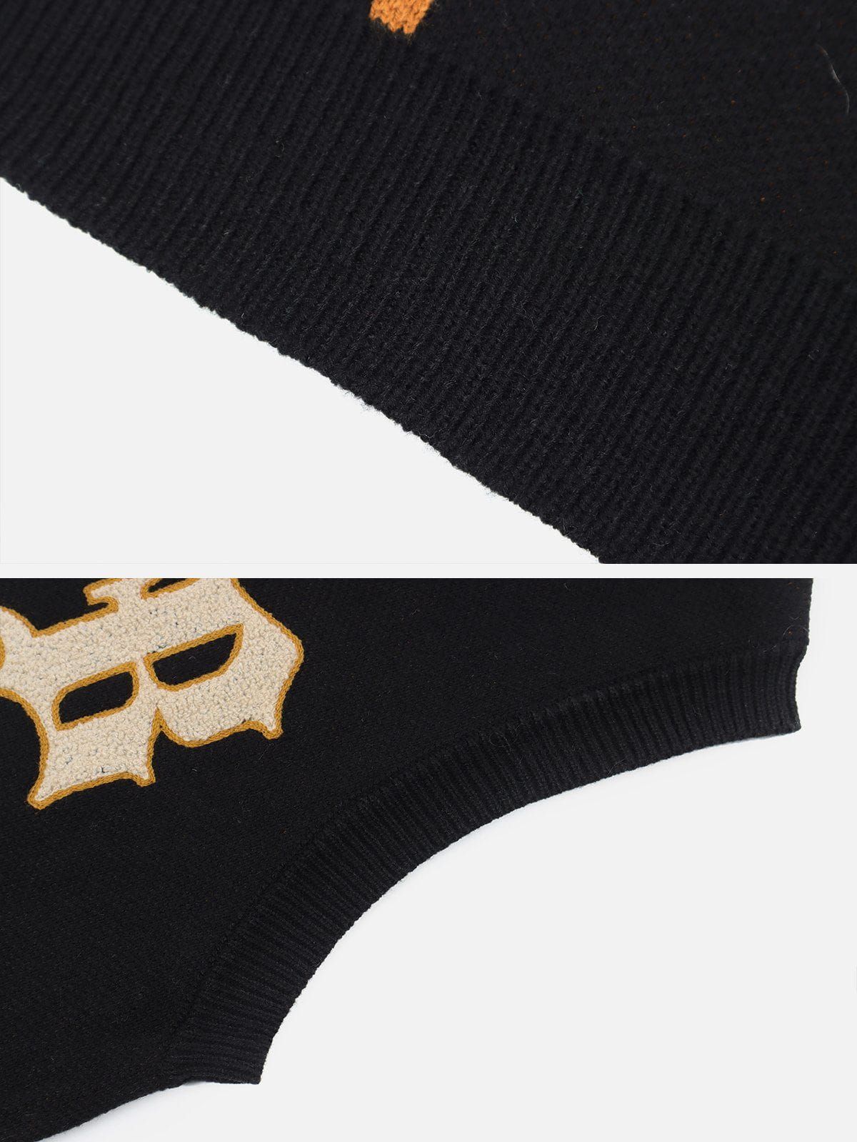 Aelfric Eden "B" Embroidery Sweater Vest sold by Aelfric Eden product image thumbnail 5