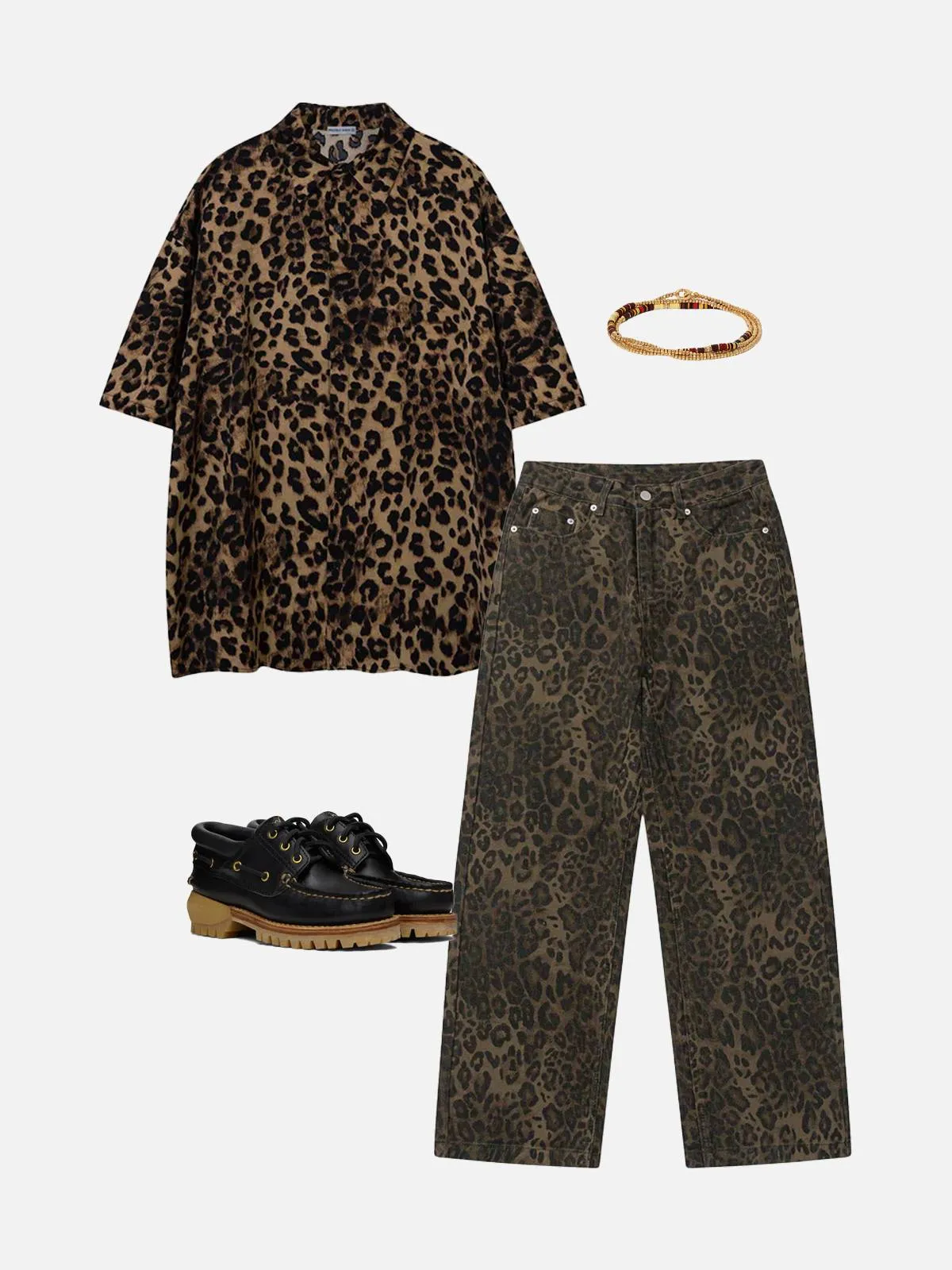 【Aelfric Eden】Light Leopard Print Short Sleeve Shirt Aelfric Eden Leopard Print Short Sleeve Shirt | Parallel
