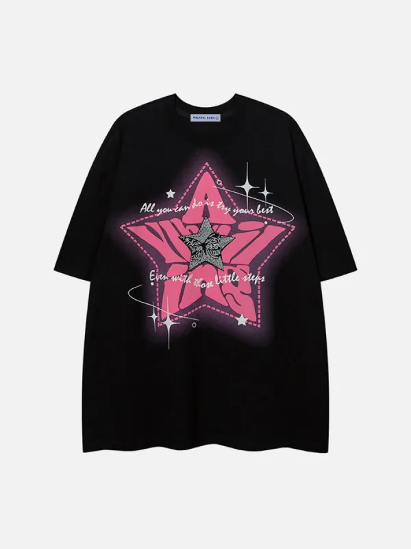 Aelfric Eden Letter Star Print Tee sold by Aelfric Eden