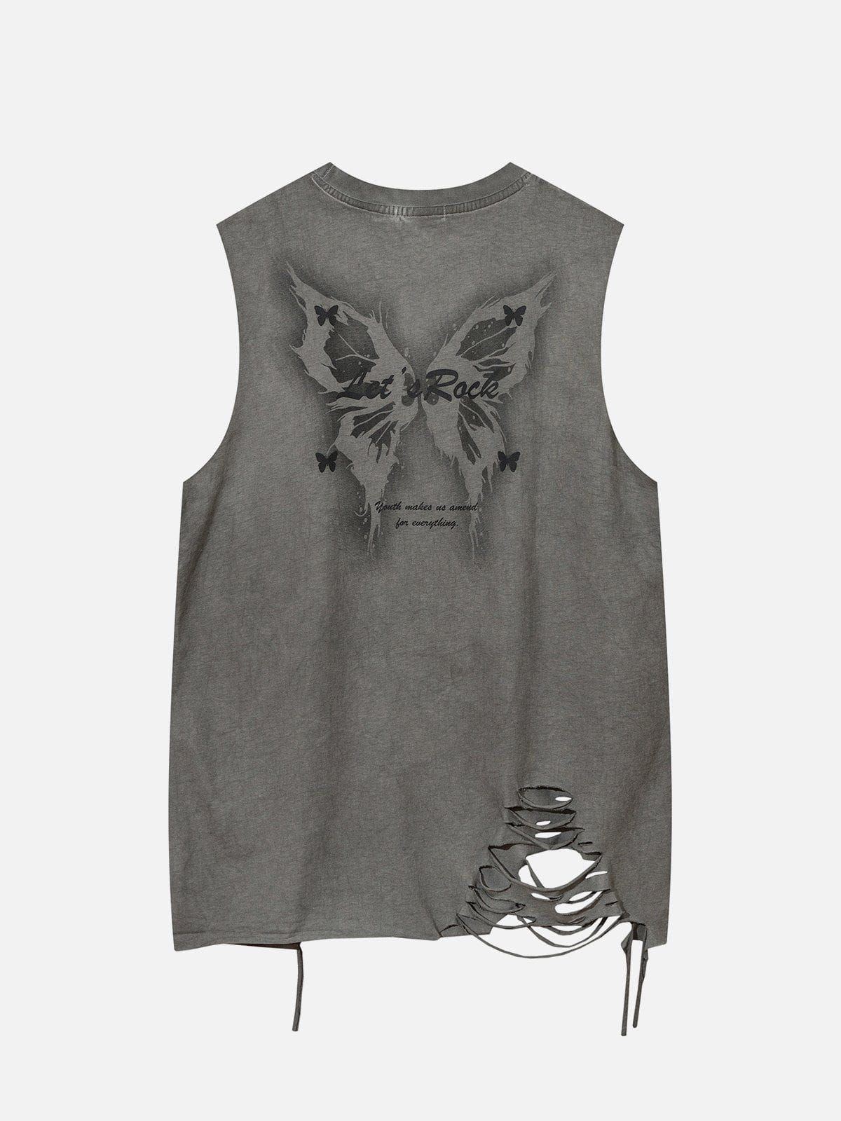 Aelfric Eden Butterfly Print Necklace Design Tank Top sold by Aelfric Eden product image thumbnail 2