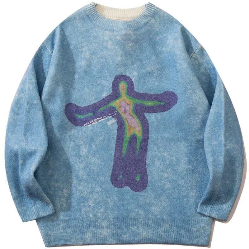 Aelfric Eden Distorted Portrait Graphic Sweater sold by Aelfric Eden