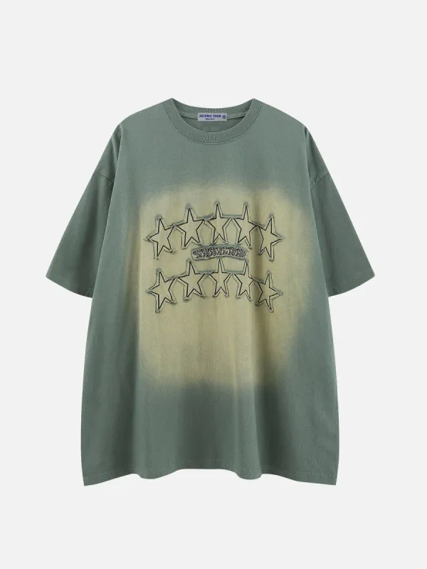 Aelfric Eden Stars Pattern Washed Tee sold by Aelfric Eden