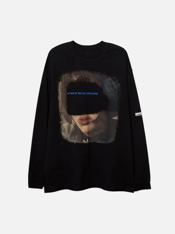 Aelfric Eden Portrait Letters Graffiti Long Sleeves sold by Aelfric Eden