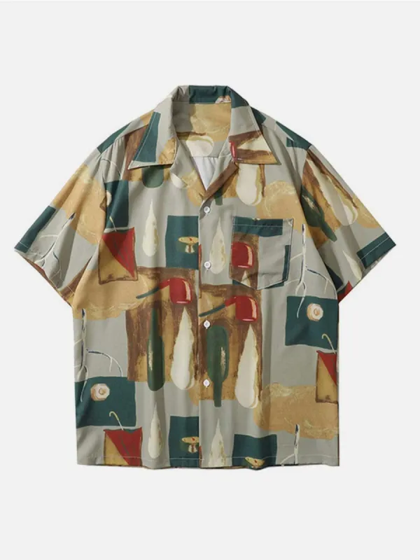 Aelfric Eden Vintage Oil Painting Pipe Print Shirt sold by Aelfric Eden