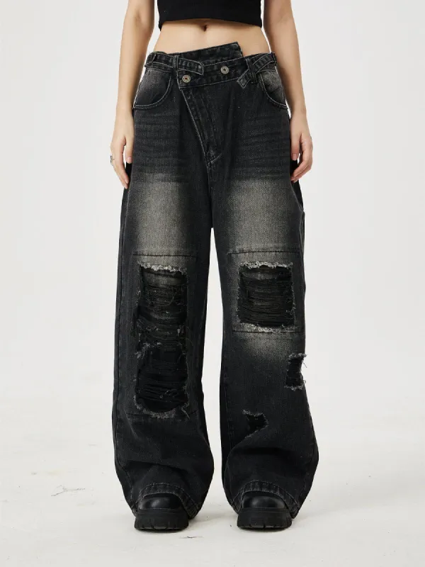 Aelfric Eden Asymmetrical Waist Jeans sold by Aelfric Eden