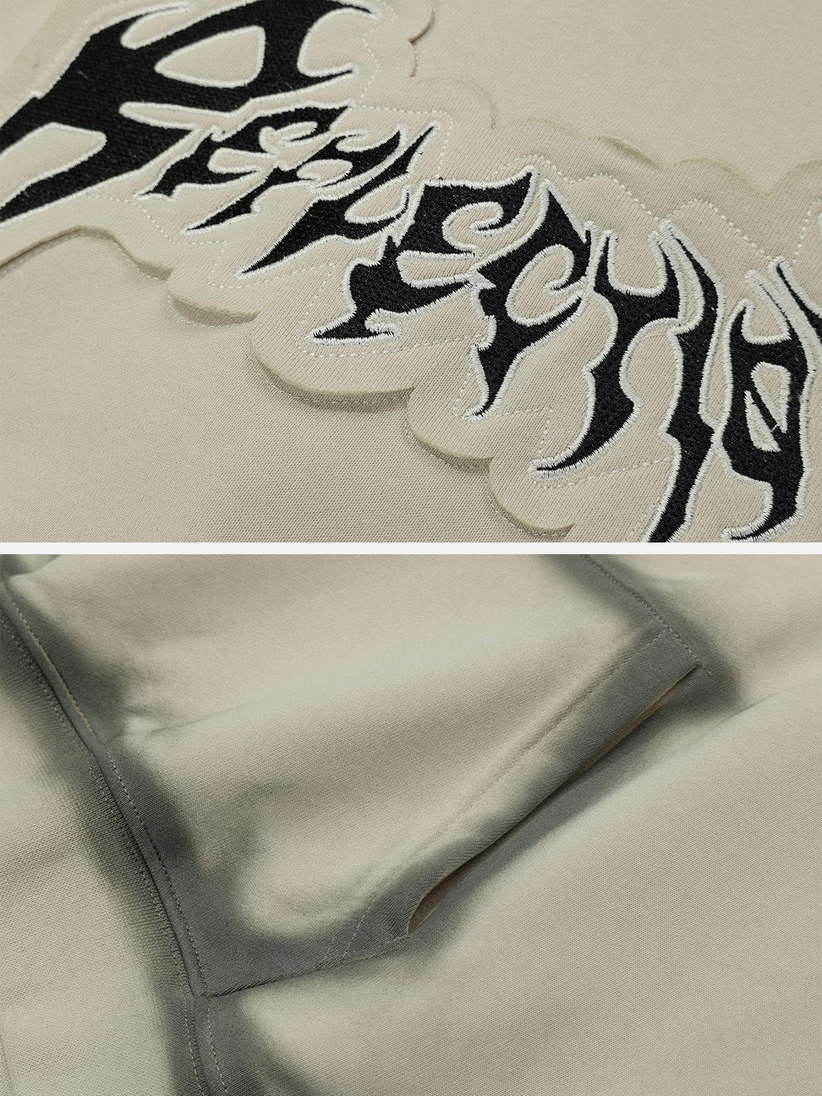 Aelfric Eden Applique Embroidery Inkjet Printing Hoodie sold by Aelfric Eden product image thumbnail 3