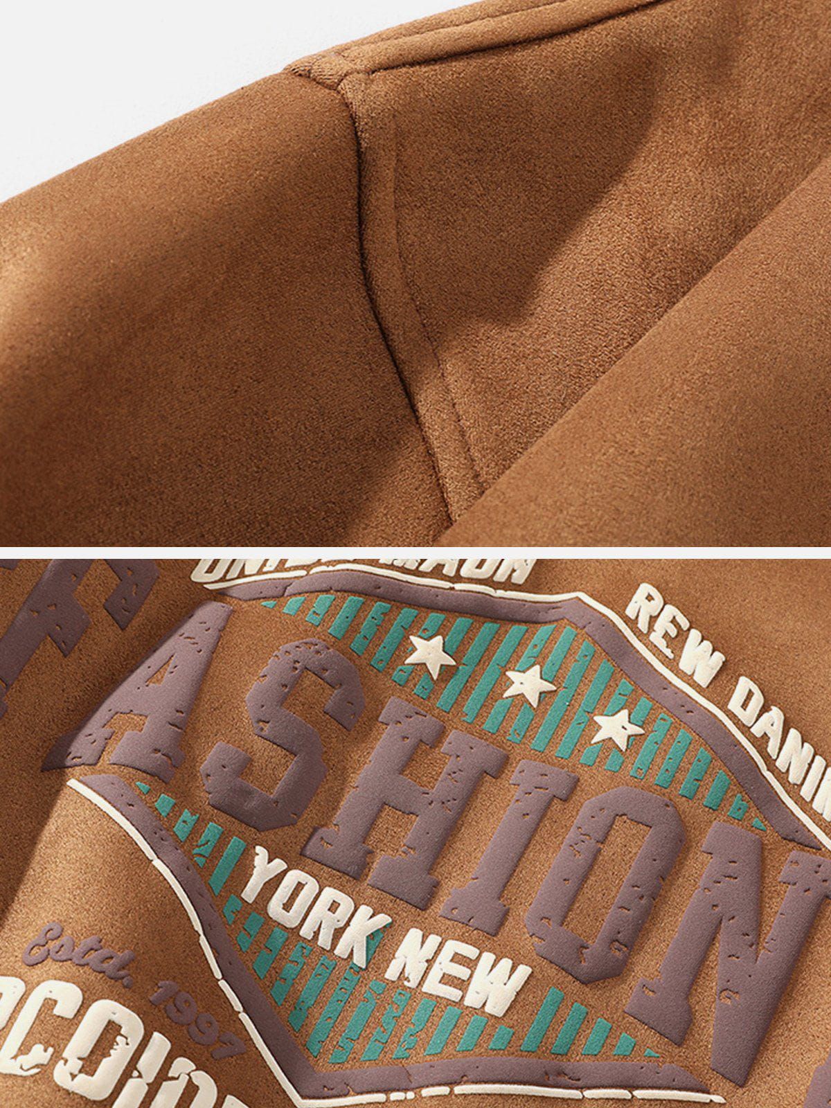 Aelfric Eden Foam Printing Round Neck Suede Sweatshirt sold by Aelfric Eden product image thumbnail 6