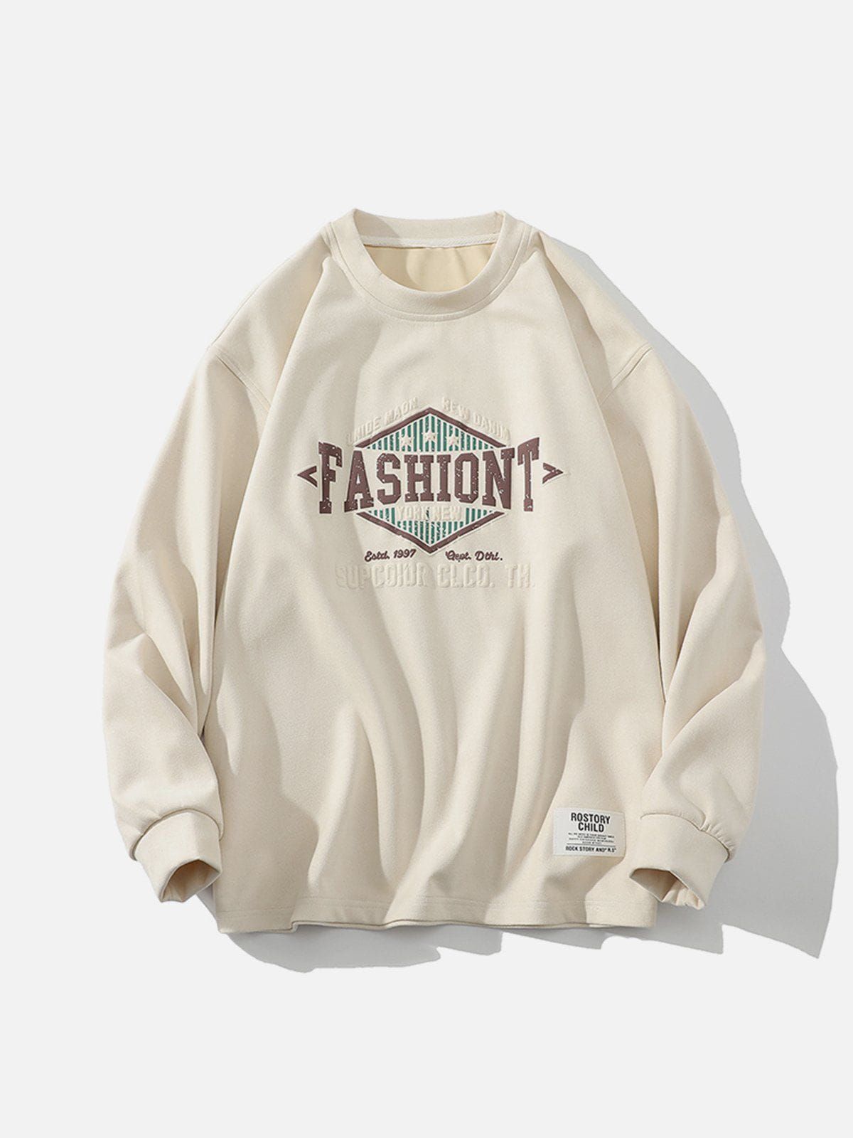 Aelfric Eden Foam Printing Round Neck Suede Sweatshirt sold by Aelfric Eden product image thumbnail 2