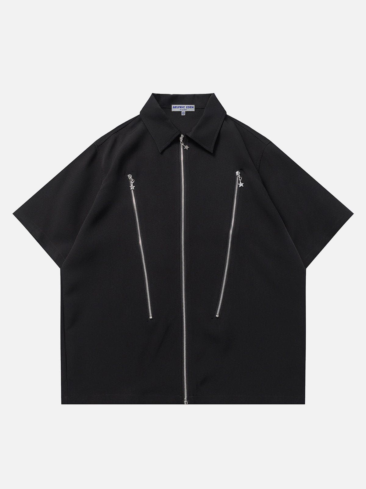 Aelfric Eden ZIP UP Short Sleeve Shirts sold by Aelfric Eden product image thumbnail 3