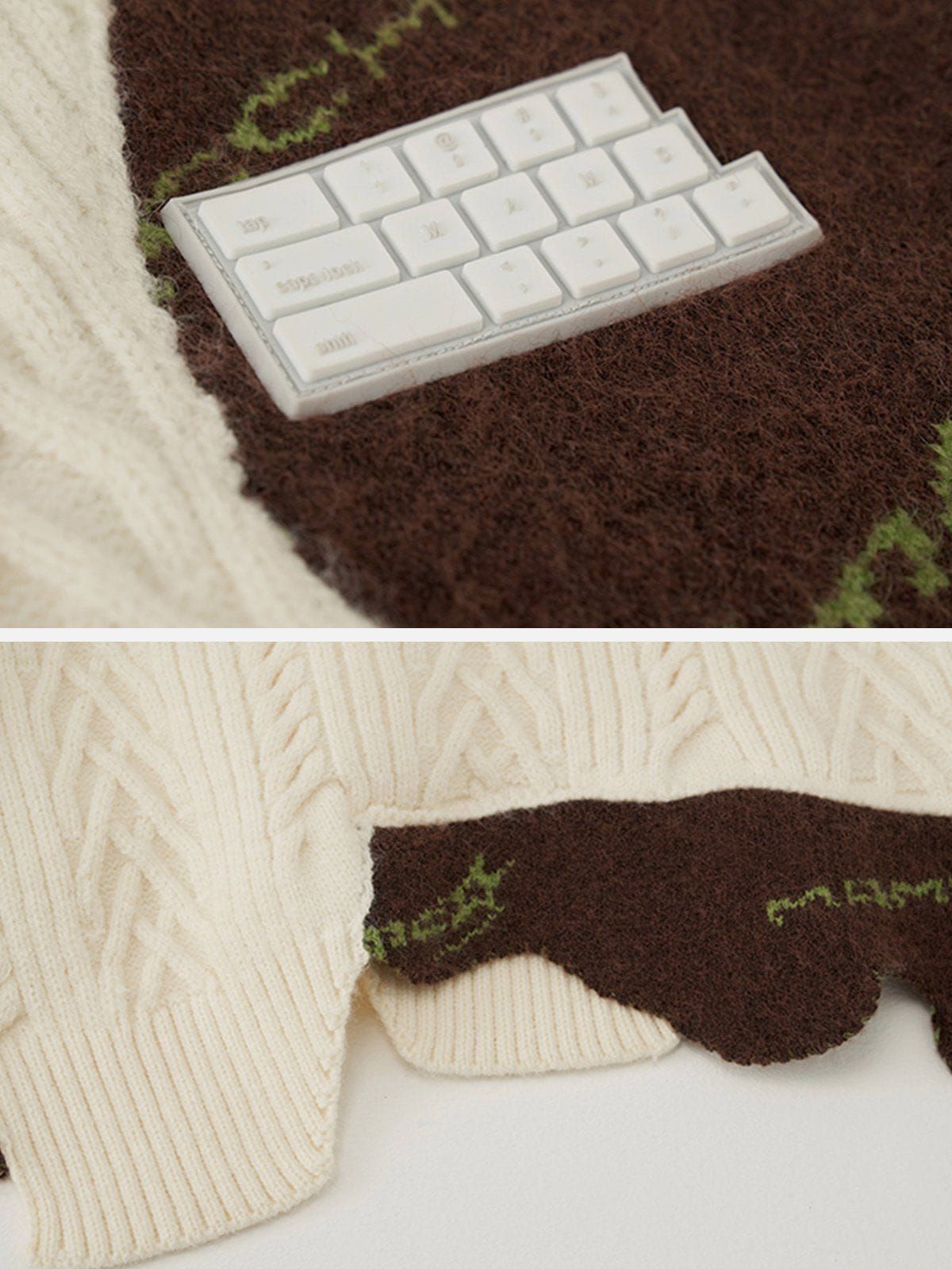 Aelfric Eden Irregular Patchwork Preppy Sweater sold by Aelfric Eden product image thumbnail 8