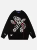 Aelfric Eden Electric Skeleton Jacquard Distressed Sweater sold by Aelfric Eden