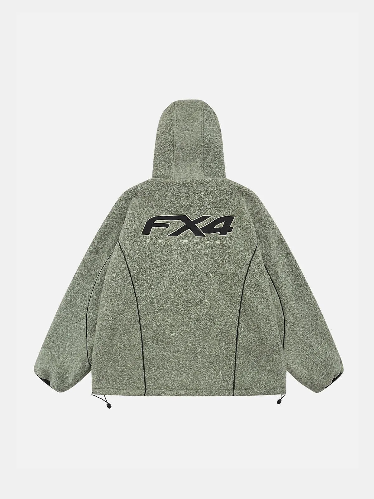 Aelfric Eden Embroidery Star Hooded Sherpa Jacket sold by Aelfric Eden product image thumbnail 3