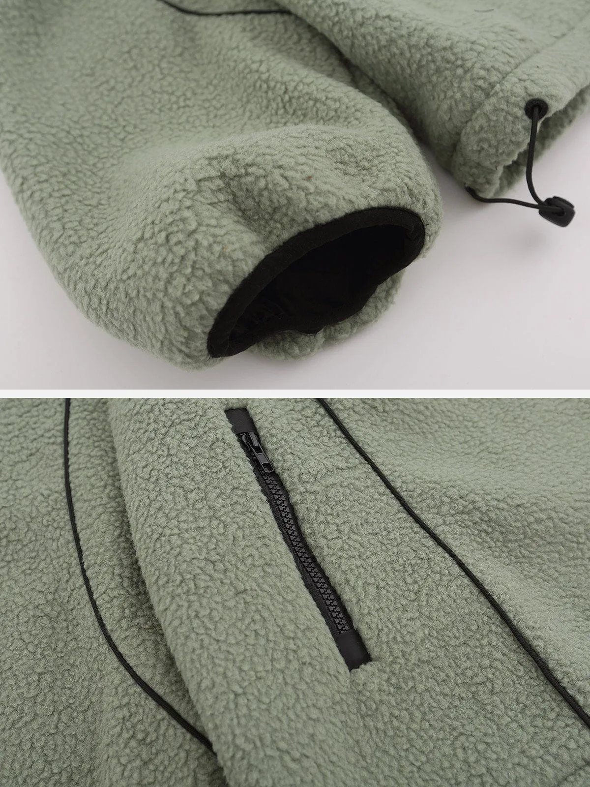 Aelfric Eden Embroidery Star Hooded Sherpa Jacket sold by Aelfric Eden product image thumbnail 4