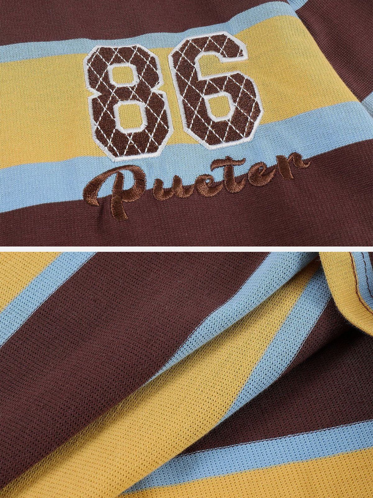 Aelfric Eden Digital Stripe Patchwork Tee sold by Aelfric Eden product image thumbnail 6