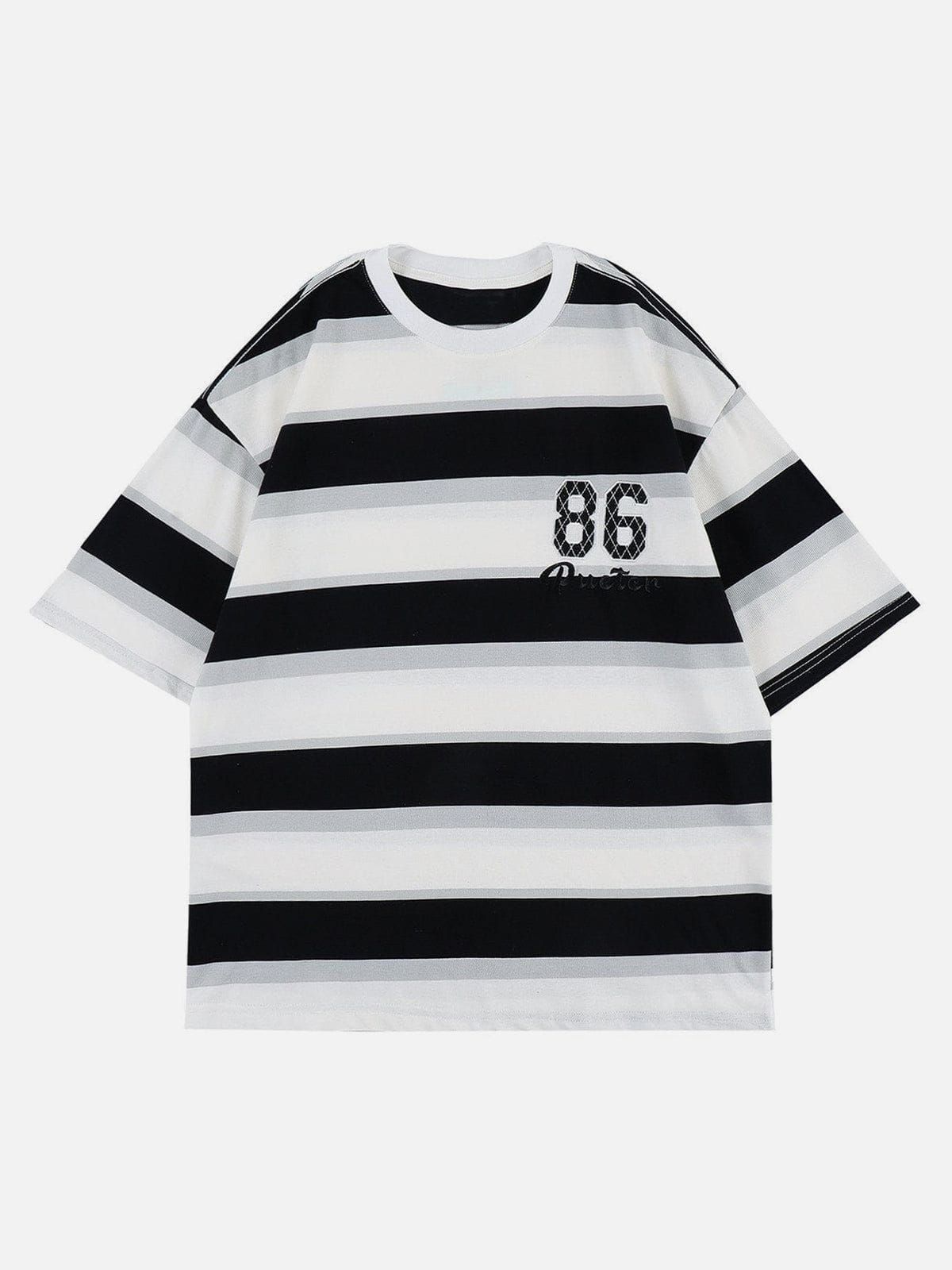 Aelfric Eden Digital Stripe Patchwork Tee sold by Aelfric Eden product image thumbnail 3