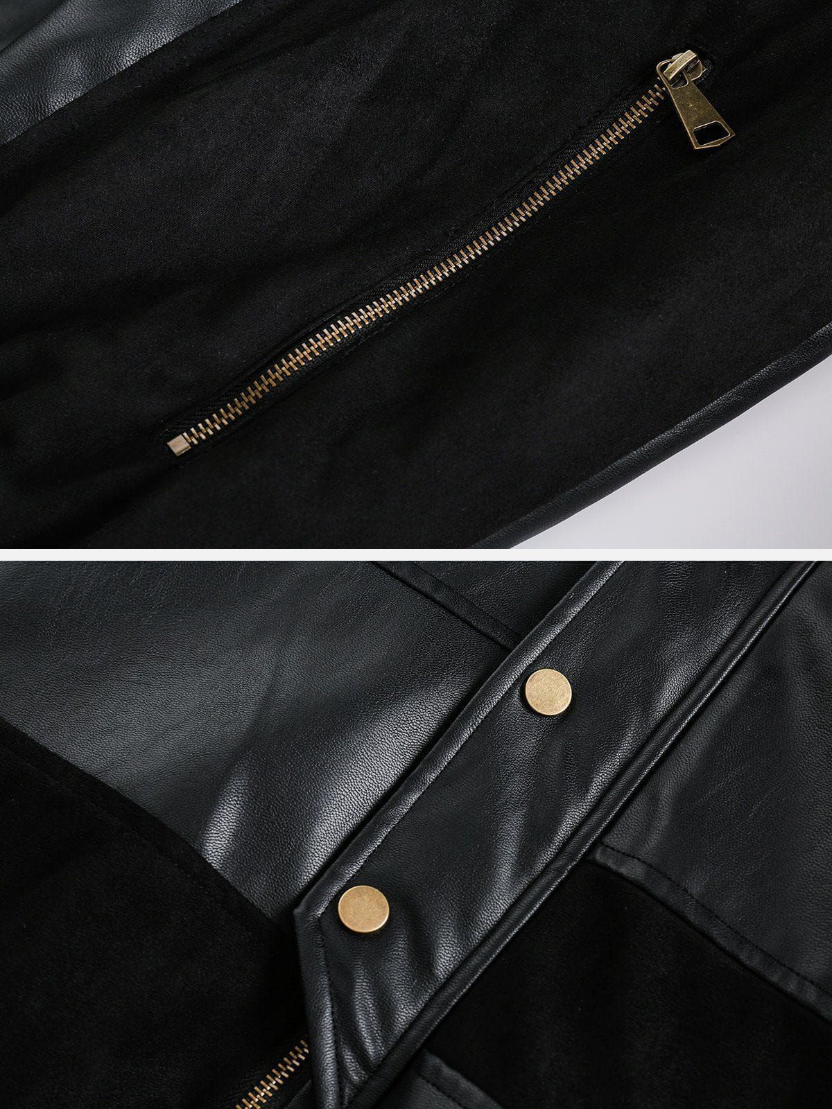 Aelfric Eden Vintage Patchwork Leather Coat sold by Aelfric Eden product image thumbnail 3