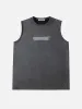 Aelfric Eden Line Print Suede Tank Top sold by Aelfric Eden
