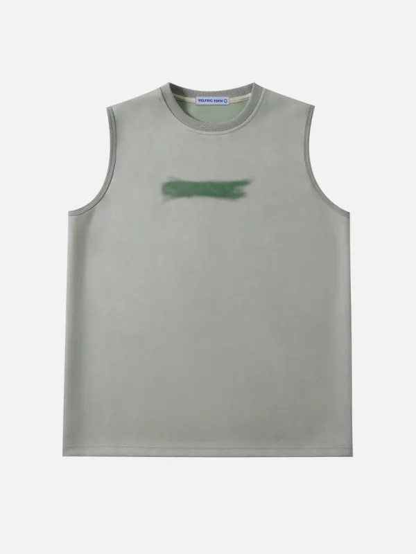 Aelfric Eden Line Print Suede Tank Top sold by Aelfric Eden