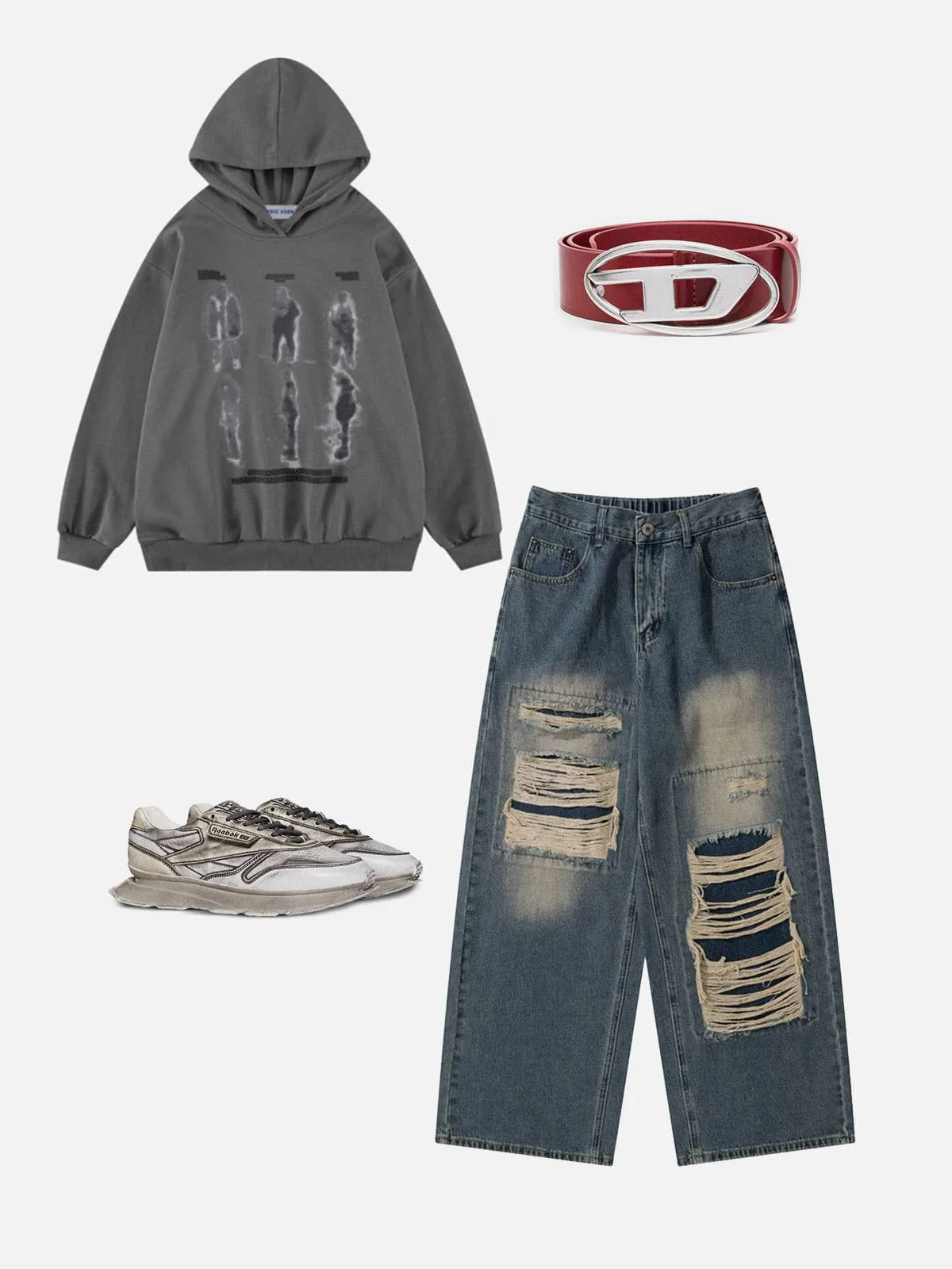 Aelfric Eden Blurry Shadow Print Hoodie sold by Aelfric Eden product image thumbnail 2