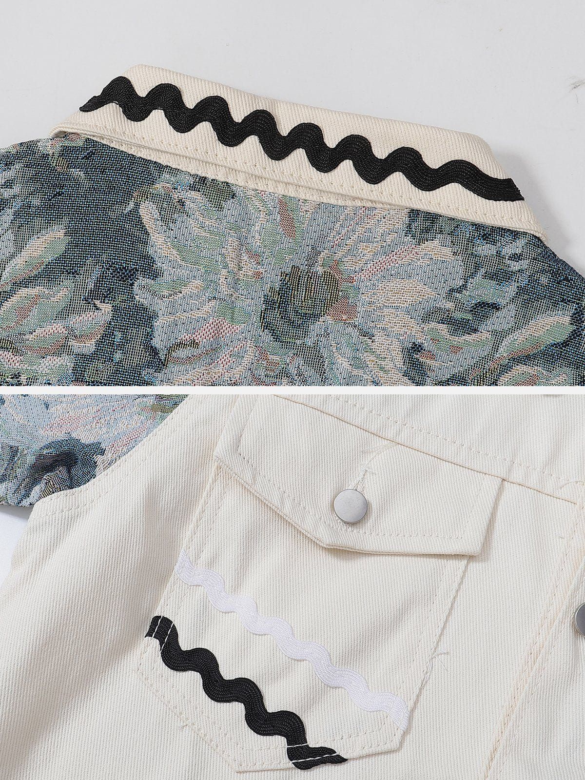 Aelfric Eden Patchwork Embroidery Flower Jacket sold by Aelfric Eden product image thumbnail 3