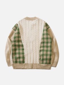 Aelfric Eden Patchwork Plaid Cardigan sold by Aelfric Eden