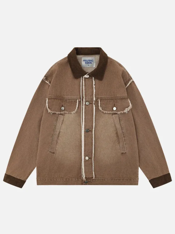 Aelfric Eden Washed Gradient Denim Jacket sold by Aelfric Eden