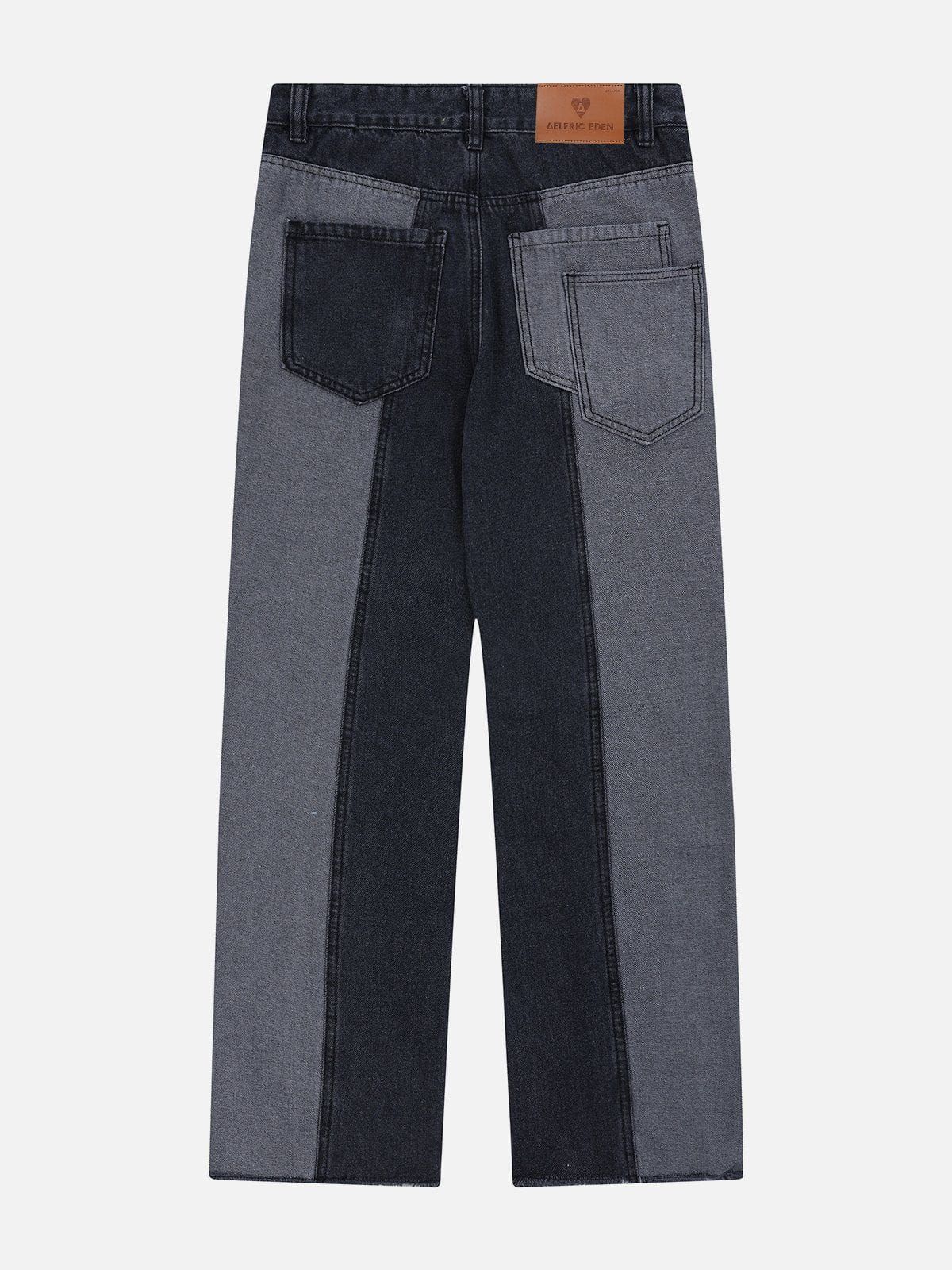 Aelfric Eden Color Blocking Multi Pocket Straight-Leg Jeans sold by Aelfric Eden product image thumbnail 2