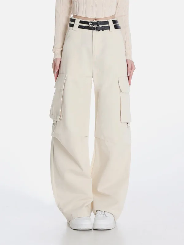 Double Belt Wrinkle Cargo Pants sold by Aelfric Eden