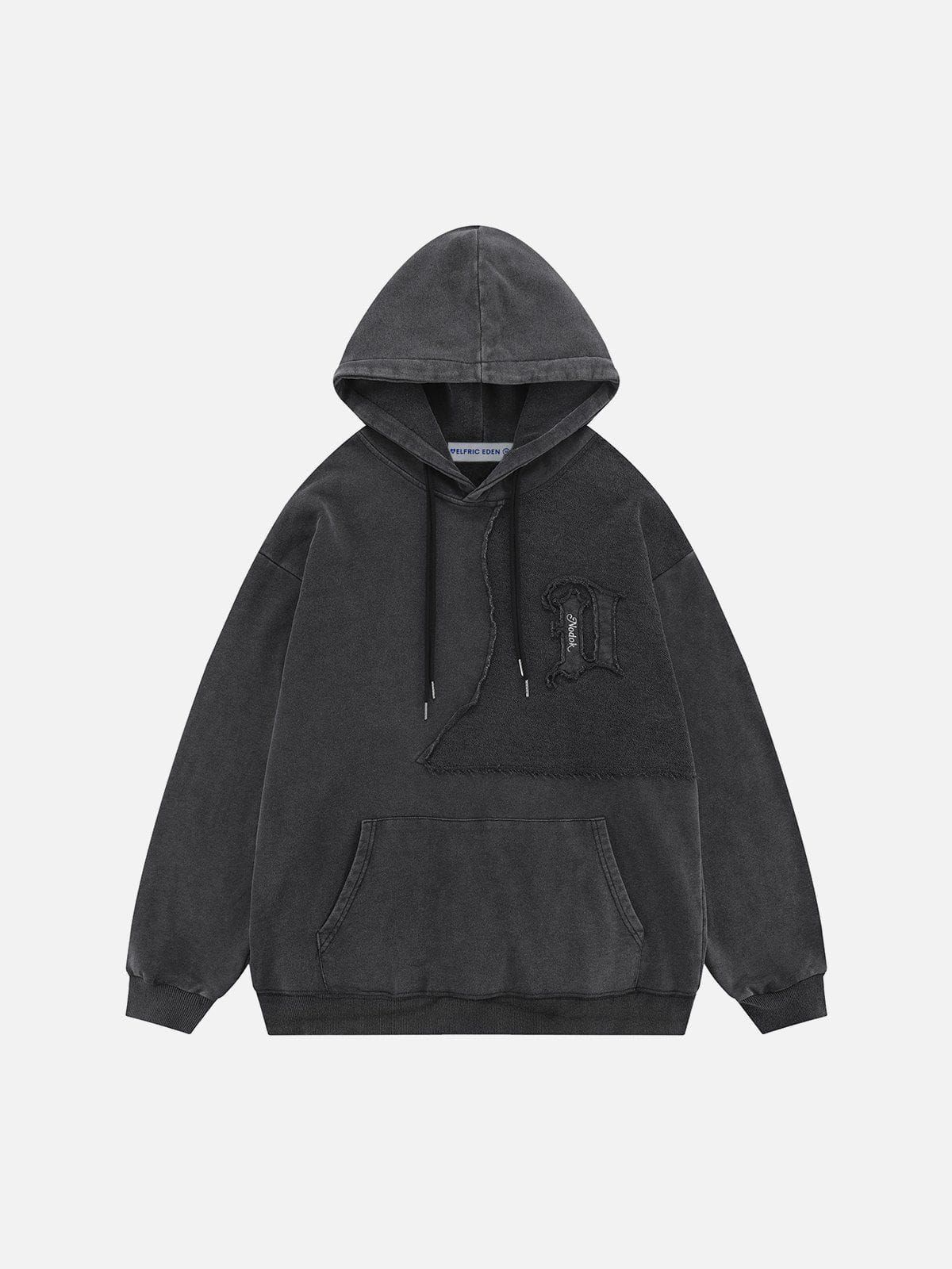 Aelfric Eden Irregular Patchwork Washed Hoodie sold by Aelfric Eden product image thumbnail 2