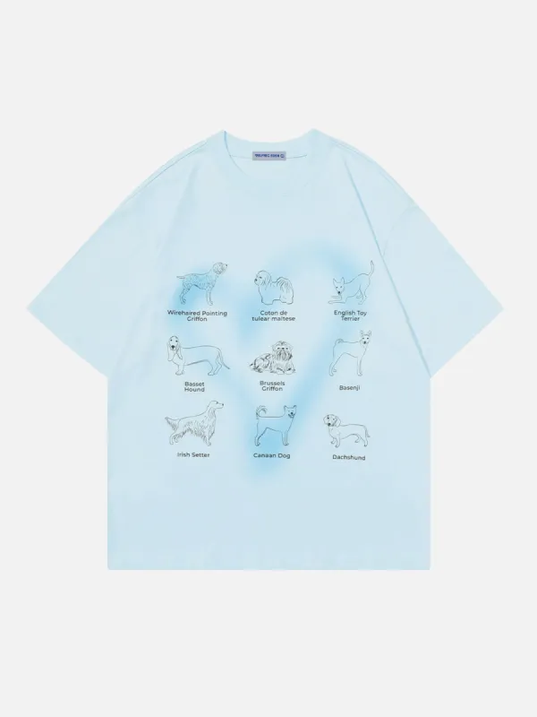 Aelfric Eden Multi Dog Print Tee sold by Aelfric Eden