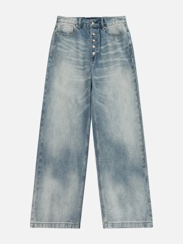 Aelfric Eden Button Placket Loose Jeans sold by Aelfric Eden