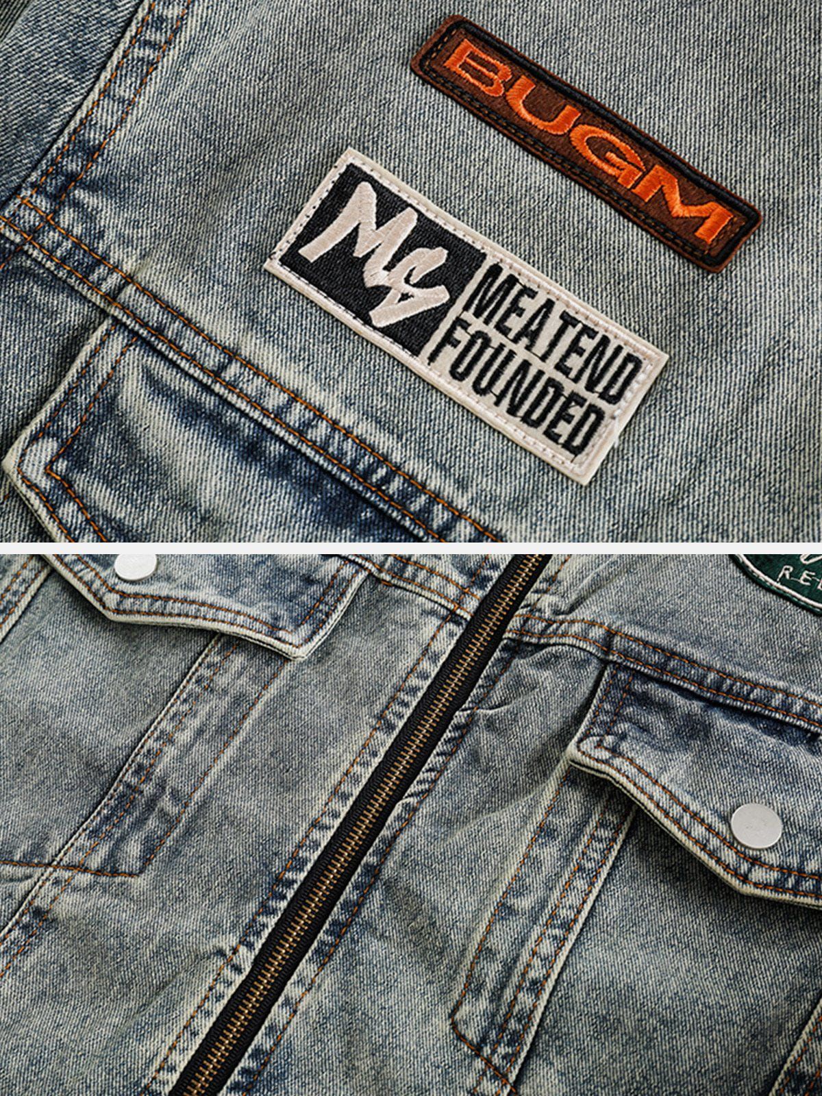 Aelfric Eden Sun Embroidered Denim Jacket sold by Aelfric Eden product image thumbnail 3