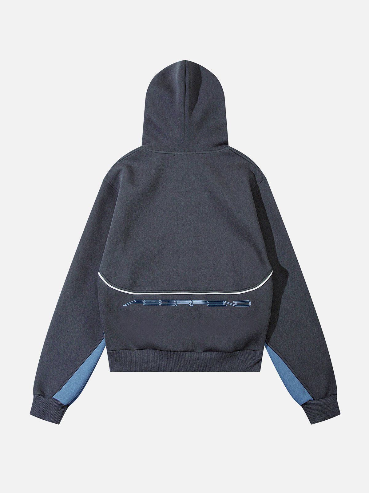 Patchwork Athleisure Style Hoodie sold by Aelfric Eden product image thumbnail 3