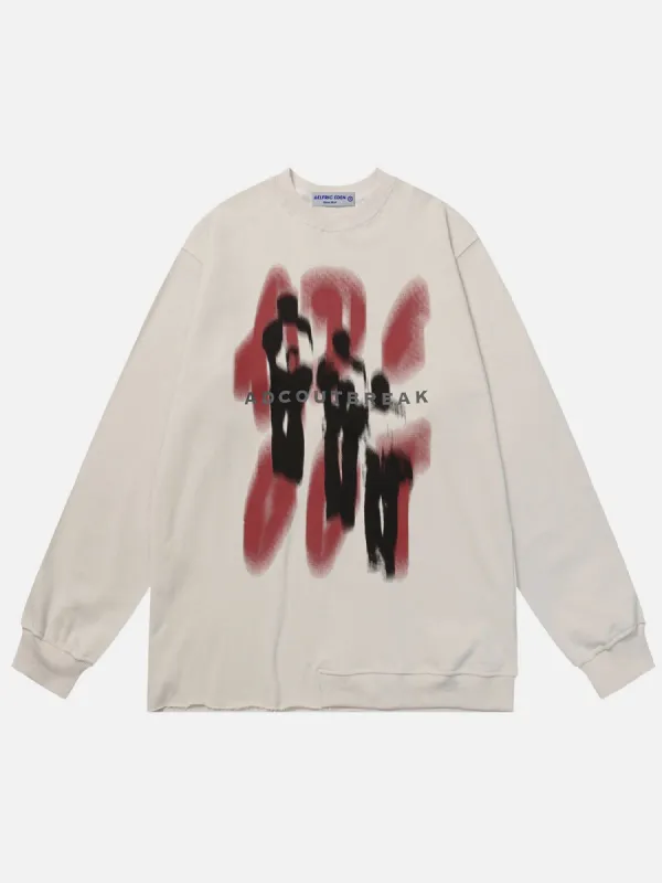 Aelfric Eden Letter Shadow Print Sweatshirt sold by Aelfric Eden