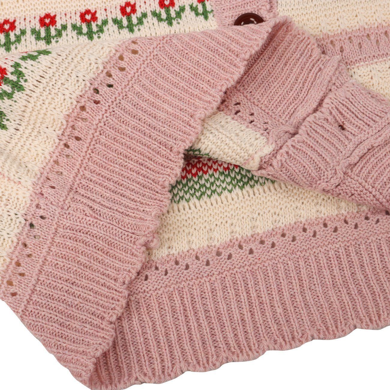 Aelfric Eden Striped Flowers Embroidery Hollow Out Cardigan Knit Sweater sold by Aelfric Eden product image thumbnail 5