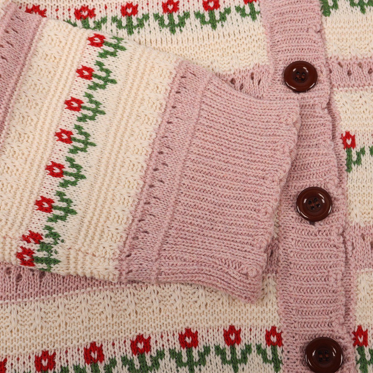 Aelfric Eden Striped Flowers Embroidery Hollow Out Cardigan Knit Sweater sold by Aelfric Eden product image thumbnail 6