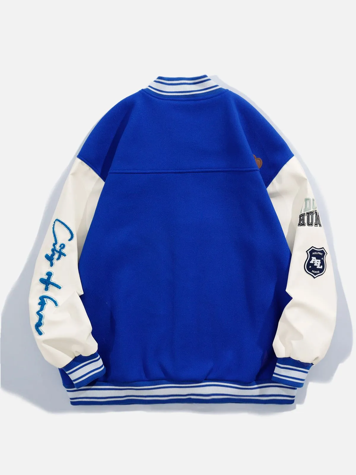 Aelfric Eden Patchwork Embroidery Varsity Jacket sold by Aelfric Eden product image thumbnail 4