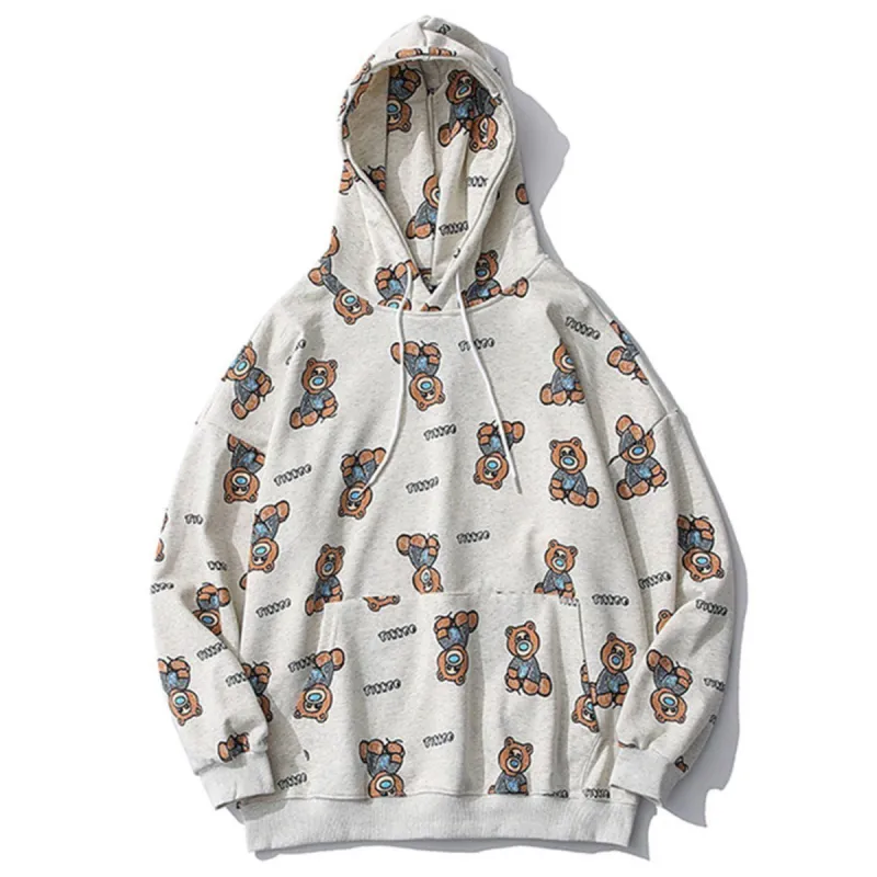 Aelfric Eden Harajuku Bear Print Hoodie sold by Aelfric Eden