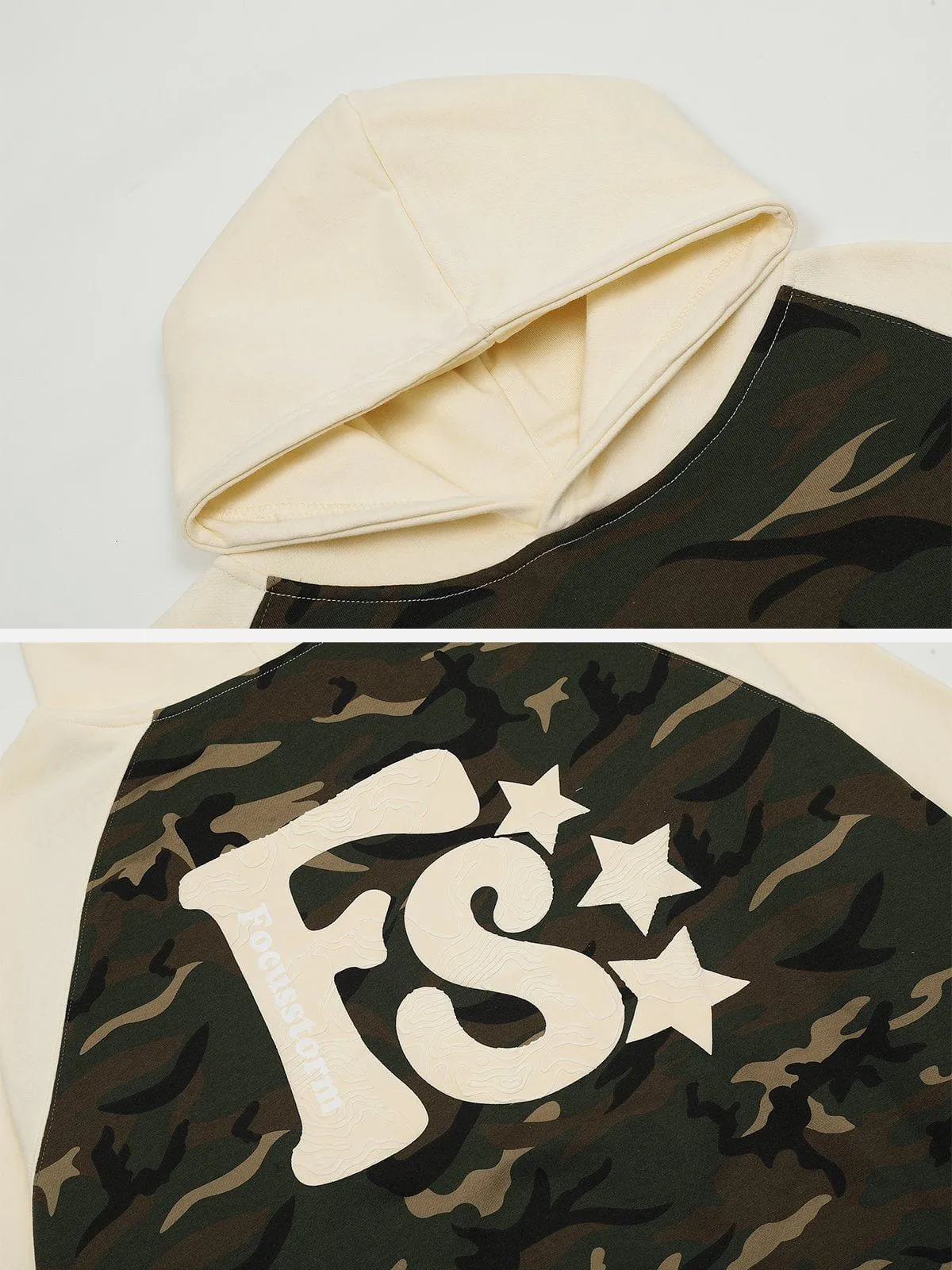 Aelfric Eden Camouflage Patchwork Hoodie sold by Aelfric Eden product image thumbnail 3