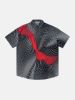 Aelfric Eden Gradient Psychedelic Line Short Sleeve Shirt sold by Aelfric Eden