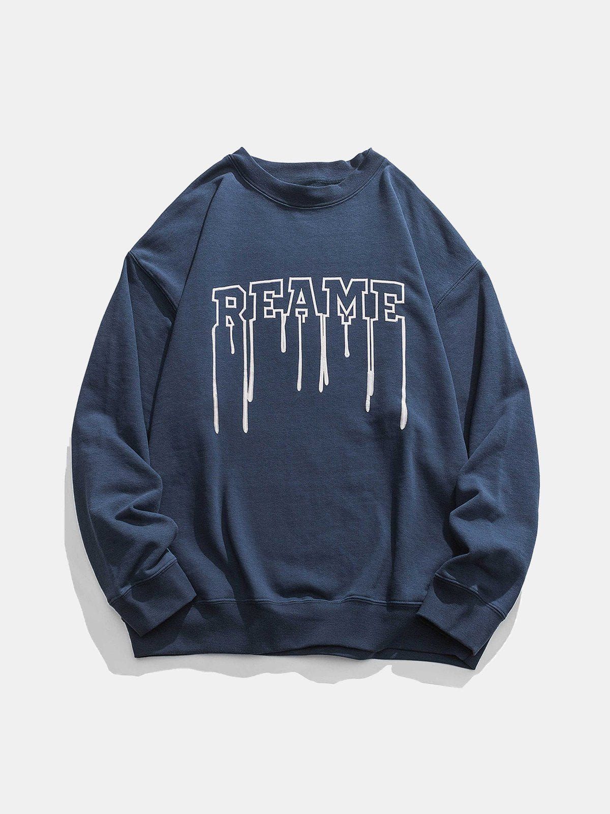 Aelfric Eden Letter Melt Embroidery Sweatshirt sold by Aelfric Eden product image thumbnail 3